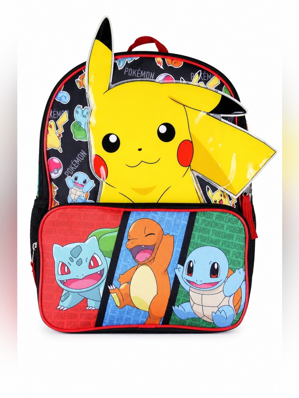 Bioworld 3D Pikachu, Charmander, Bulbasaur, Squirtle  Pokemon Kids Backpack